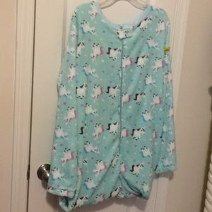 Adorable cozy pj’s with foot out